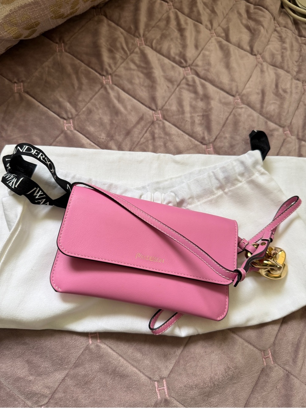 JW Anderson Crossbody Pink Phone Pouch